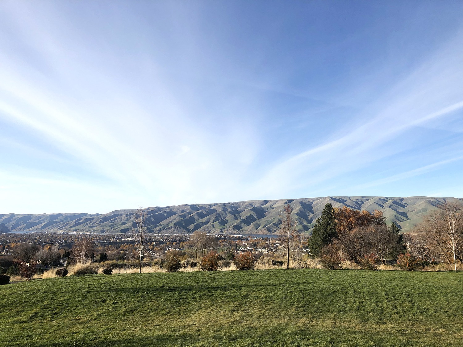 A view of the foothills of the mountains in Idaho in the distance.at Canyon View, Idaho